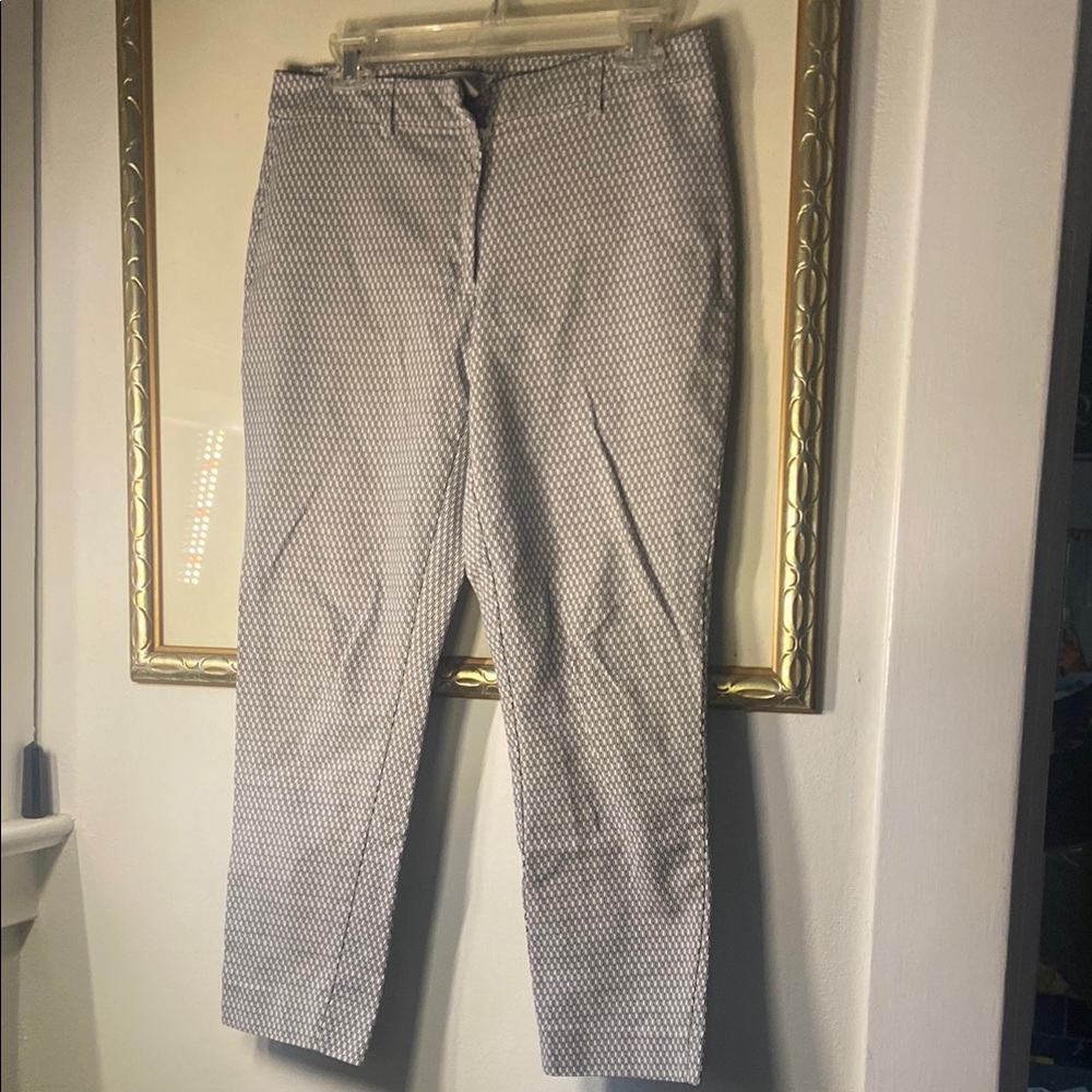 White House Black Market Gray Pantsuit Classic Straight-Leg